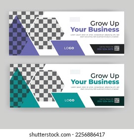 marketing corporate business Facebook cover design template with vector