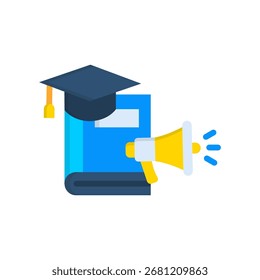 Marketing Course Icon Flat Vector Illustration