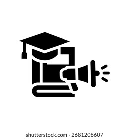 Marketing Course Icon Glyph Vector Illustration