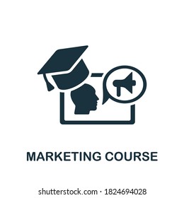 Marketing Course icon. Simple element from online course collection. Creative Marketing Course icon for web design, templates, infographics and more