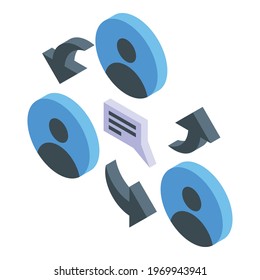 Marketing customers icon. Isometric of Marketing customers vector icon for web design isolated on white background
