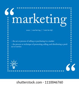 Marketing definition spelling word