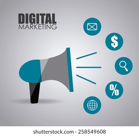Marketing design over background, vector illustration.