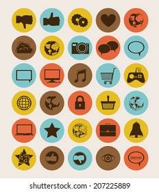 Marketing design over beige background, vector illustration