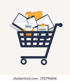 Marketing design over white background, vector illustration
