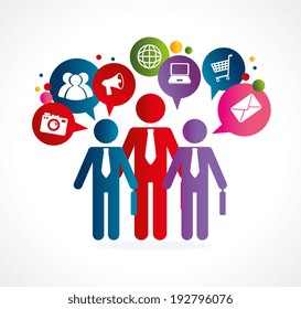 Marketing design over white background, vector illustration