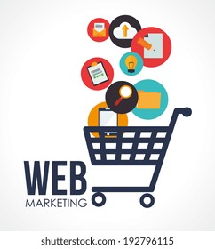 Marketing design over white background, vector illustration