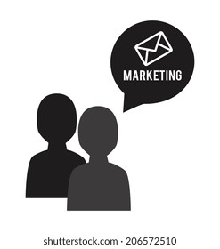 Marketing design over white background, vector illustration