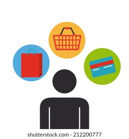 Marketing design over white background, vector illustration