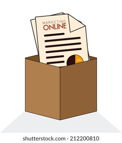 Marketing design over white background, vector illustration
