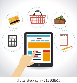 Marketing design over white background, vector illustration