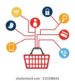 Marketing design over white background, vector illustration