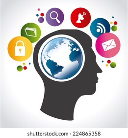 Marketing design over white background, vector illustration