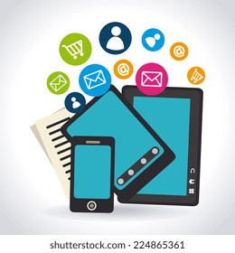 Marketing design over white background, vector illustration
