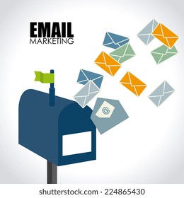 Marketing design over white background, vector illustration