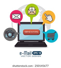 Marketing design over white background, vector illustration.