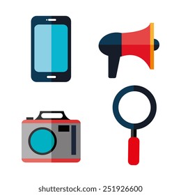 Marketing design over white background, vector illustration.