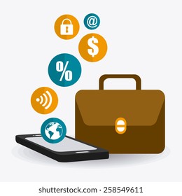 Marketing design over white background, vector illustration.