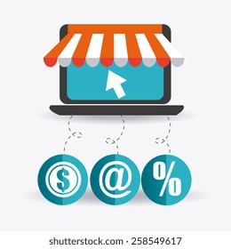 Marketing design over white background, vector illustration.