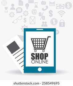 Marketing design over white background, vector illustration.