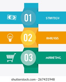 Marketing design over white background, vector illustration.