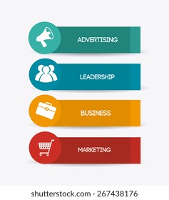Marketing design over white background, vector illustration.