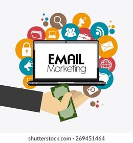Marketing design over white background, vector illustration. Marketing design over white background, vector illustration.