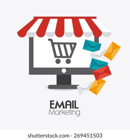 Marketing design over white background, vector illustration.