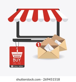 Marketing design over white background, vector illustration.