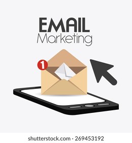 Marketing design over white background, vector illustration.