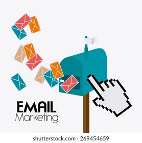 Marketing design over white background, vector illustration.