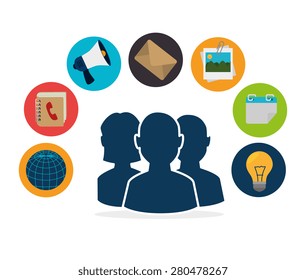 Marketing design over white background, vector illustration.