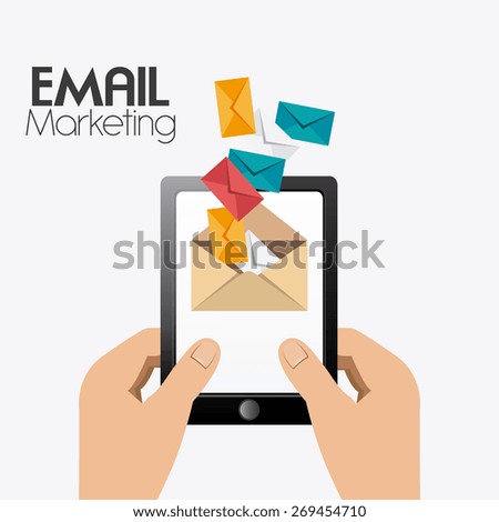 Marketing design over white background, vector illustration.
