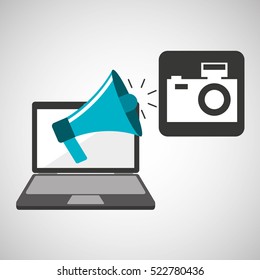 marketing digital photo camera concept vector illustration eps 10