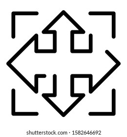 Marketing direction icon. Outline marketing direction vector icon for web design isolated on white background