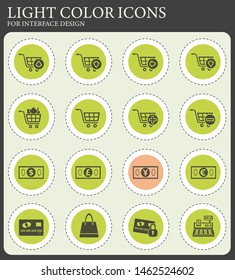 marketing and e-commerce icons for web and user interface