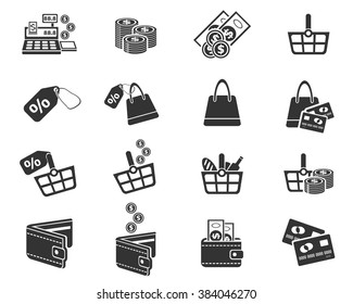 marketing and e-commerce icons for web and user interface