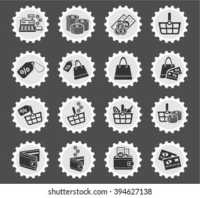 marketing and e-commerce icons for web and user interface