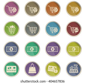marketing and e-commerce icons for web and user interface