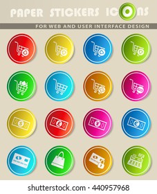 marketing and e-commerce icons for web and user interface