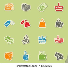 marketing and e-commerce icons for web and user interface