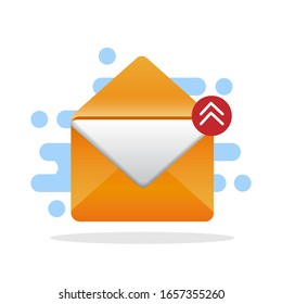Marketing e-mail. E-mail message send. E-mail concept. 
