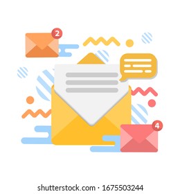 Marketing e-mail. E-mail sending concept.