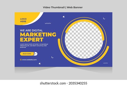 Plantilla de diseño de miniaturas de experto en marketing