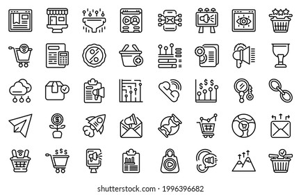 Icono lleno de marketing. Icono de vector relleno de marketing de esquema para diseño web aislado en fondo blanco