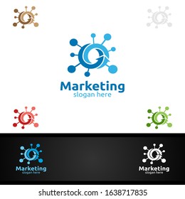 Marketing Financial Advisors Vector Logo Design Template Icon