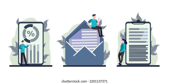Marketing flat bundle design illustration