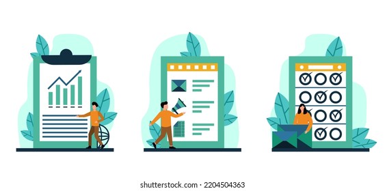 Marketing flat bundle design illustration