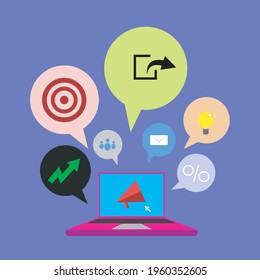 marketing flat design vector illustration 