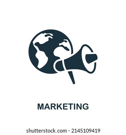 Marketing-Flachsymbol. Farbiges Elementzeichen aus der Marketing-Kollektion. Flat Marketing Symbol für Webdesign, Infografiken und mehr.